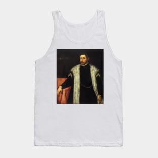 Twenty-five year old Youth with Fur-lined Coat by Tintoretto Tank Top